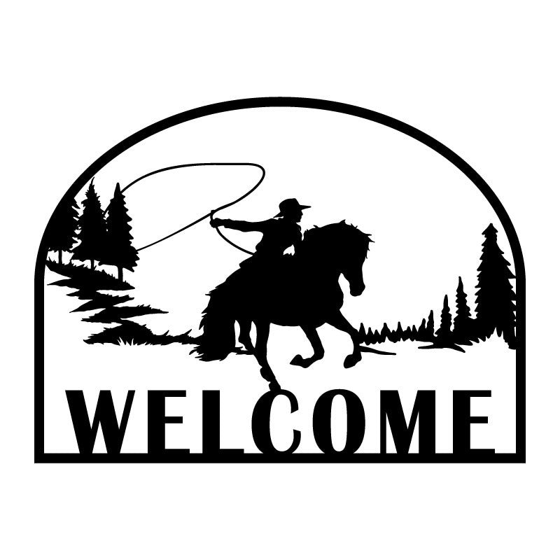 Cowboy Welcome Sign