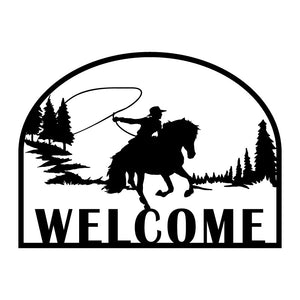 Cowboy Welcome Sign